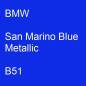 Preview: BMW, San Marino Blue Metallic, B51.